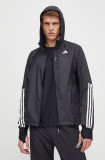 Adidas Performance windbreaker culoarea negru, de tranziție IK4986