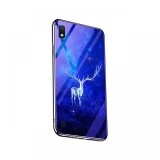 Husa Samsung Galaxy A30 Lemontti Electroplated Edge Blue Light Glass Star Elk