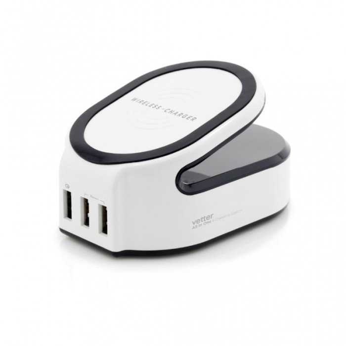 Accesorii auto si calatorie Vetter All in One Charging Station, Wireless Charger with Smart and Quick Charge 3.0