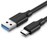 CABLU alimentare si date Ugreen, &quot;US184&quot;, Fast Charging Data Cable pt. smartphone, USB 3.0 la USB Type-C 5V/3A, 1m, negru &quot;20882&quot; (timbru verde 0.08 l