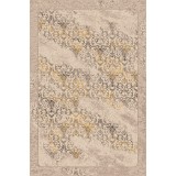 Covor Model Iris 28050-111, Marime 60 x 110 cm, Auriu, Crem, Inaltime Fir 8 mm, Antialergic, Polipropilena, Living, Dormitor, Sufragerie, Birou