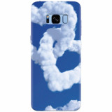 Husa silicon pentru Samsung S8 Plus, Heart Shaped Clouds Blue Sky