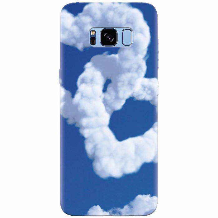 Husa silicon pentru Samsung S8, Heart Shaped Clouds Blue Sky