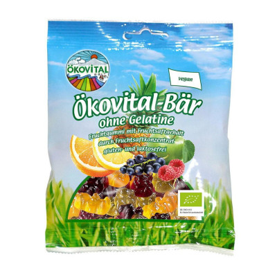 Jeleuri de Fructe Ursuleti Fara Gelatina Bio 80 grame Oktovital foto