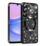 Husa premium Samsung Galaxy A15 4G Asteroid GSM Luxury Glitter MagSafe, negru