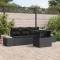 vidaXL Set de canapele pentru grădină 5 pcs Negru 100 x 55 x 73 cm 3357826