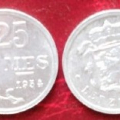 Luxemburg 25 centimes 1954 UNC