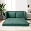Gossi canapea extensibila de podea 2 in 1, verde inchis, 122x204x55cm