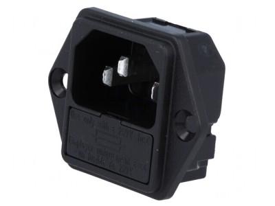 Conector alimentare AC tată 10A 250V IEC 60320 foto