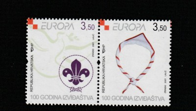 Croatia 2007-Europa CEPT,,MNH,serie 2 valori,pereche,Mi.805-806 foto