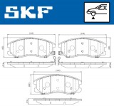 Set placute frana fata SKF VKBP80327A