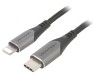 Cablu USB 2.0 Apple Lightning la USB C 2m Negru 3A, Vention