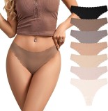 Set 7 chiloti pentru femei SHARICCA, tanga fara cusaturi, multicolor, XL - OUTLET