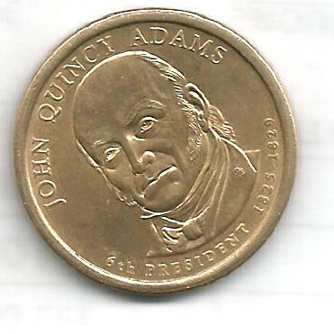 !!! SUA - 1 DOLAR 2008 D , JOHN QUINCY ADAMS , KM 427 - XF / CEA DIN SCAN foto