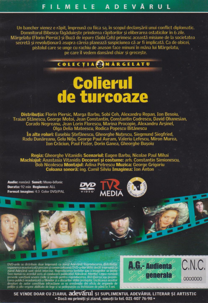 DVD Colierul de turcoaze - Colectia Margelatu - Florin Piersic | arhiva  Okazii.ro