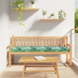 vidaXL Perne pentru Palet pentru Bancă 2 bucate Model de Frunze 180x40x8 cm Fabric Oxford