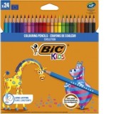 Creioane colorate 24 culori Evolution Bic