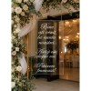 Panou de &icirc;nt&acirc;mpinare nuntă din plexiglas transparent personalizat 60&times;40 cm