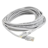 Cablu retea UTP Cat5e 10m, Gri, Mufat RJ45, CCA