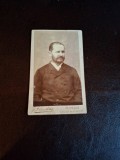 Fotografie tip CDV Barbat alb/negru Ploesci - J.F.Kissling