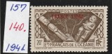 Oceania franceza 1941 - Laimotive nationale, supratipar FRANCE LIBRE,MNH.Mi.157