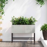 VidaXL Ghiveci ridicat pentru grădină Argintiu 60 x 26 x 45 cm