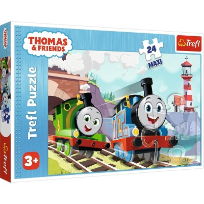 PUZZLE TREFL 24 MAXI THOMAS TOM SI PERCY PE LINII foto