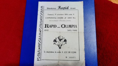 program Rapid Arad - Olimpia SM foto