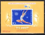 A11 TX2 12 - 1984 - JO de vara Los Angeles - colita nedantelata - Gimnastica, Sport, Nestampilat