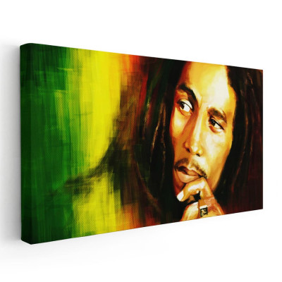 Tablou afis Bob Marley cantaret 2352 Tablou canvas pe panza CU RAMA 30x60 cm foto