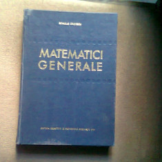 MATEMATICI GENERALE - ROMULUS CRISTESCU VOL.II