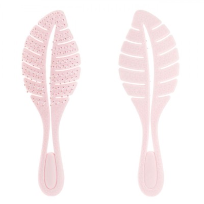 Perie Păr Plastic, Model Pană Ondulat, Culoare Roz, Dimensiuni 23x7 cm foto