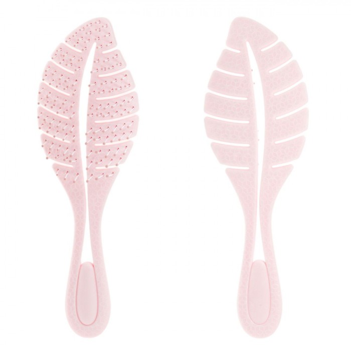 Perie Păr Plastic, Model Pană Ondulat, Culoare Roz, Dimensiuni 23x7 cm