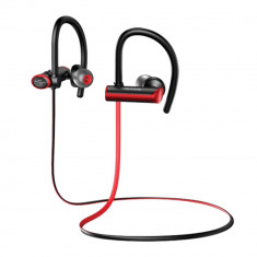 Casti Wireless Sport Usams S4 Bluetooth 5.0 Negru Rosu - Bgydej02 foto