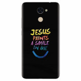 Husa silicon pentru Huawei Y7 Prime 2017, Jesus Paints A Smile In Me