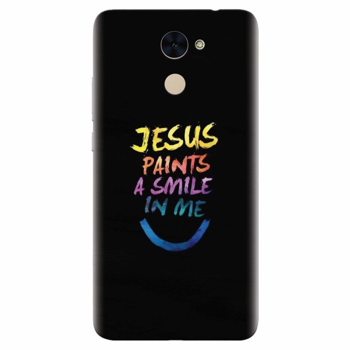 Husa silicon pentru Huawei Enjoy 7 Plus, Jesus Paints A Smile In Me