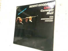 benny goodman live at carnegie hall 40th anniversary concert 1978 dublu disc vinyl 2 lp muzica jazz swing DECCA VG/VG+