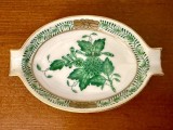 SCRUMIERA MICA, PICTATA MANUAL- MARCAJ HEREND- APPONYI VERDE L9CM