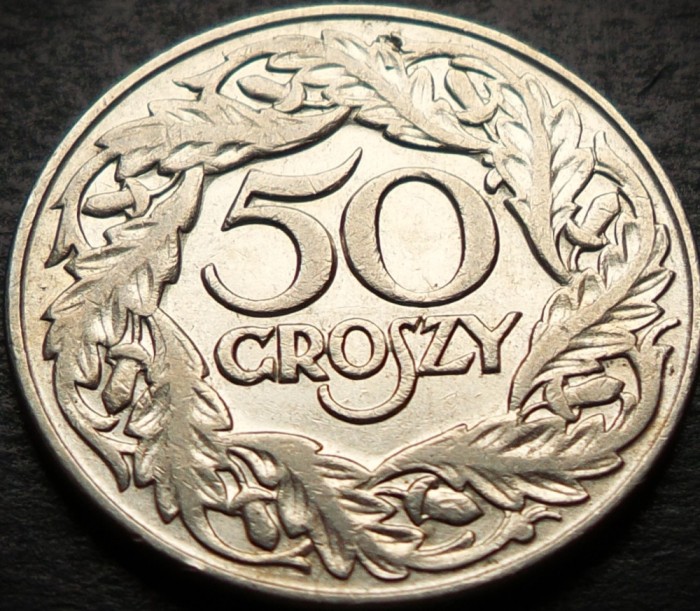 Moneda istorica 50 GROSZY - POLONIA, anul 1923 * cod 5334