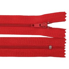 Fermoar spiralat nedetasabil, lungime 40 cm Rosu