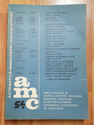 AMC 54 (Automatica. Management. Calculatoare) foto