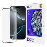Folie de protectie Ecran Lito D+ Pro pentru Apple iPhone 16 Pro, Sticla Securizata, Full Glue, Neagra
