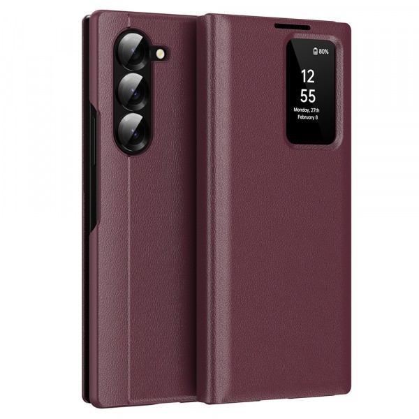 Husa pentru Samsung Galaxy Z Fold6 F956, Techsuit, SmartView, Rosie