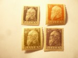 Serie mica Bavaria 1911 Rege Luitpold , 4 valori sarniera