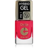 Delia Cosmetics Coral Nail Enamel Hybrid Gel lac de unghii sub forma de gel culoare 148 11 ml