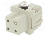 Conector TE Connectivity HDC inserturi de contact mamă 4 PIN 10A