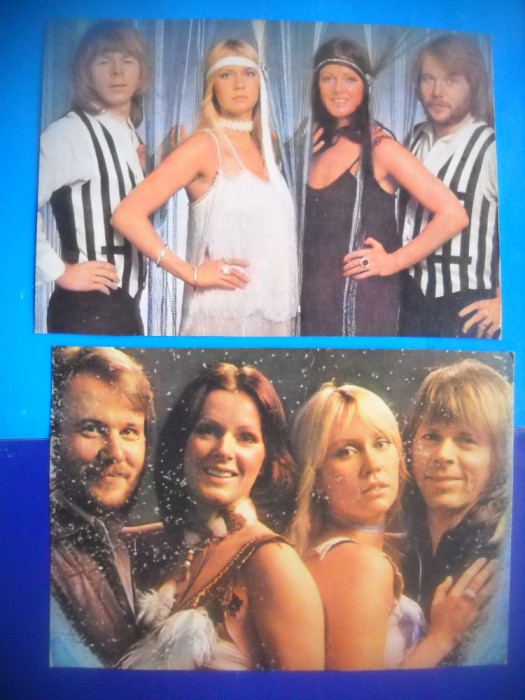 HOPCT LOT NR 1196 FORMATIA ABBA -ACTORI /ARTISTI-2 CARTI POSTALE-NECIRCULATE