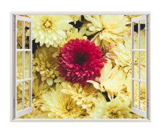 Autocolant decorativ, Fereastra, Planete, Multicolor, 83 cm, 219ST foto