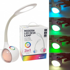 Veioza Mania Magic pentru Birou sau Camera cu Lampa de Veghe Ambientala 2-in-1 SMART LED RGB, Luminozitate si Culoare Reglabila foto