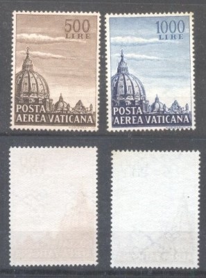 Vatican 1953 Airmail definitives Mi.205-206 MNH AM.497 foto